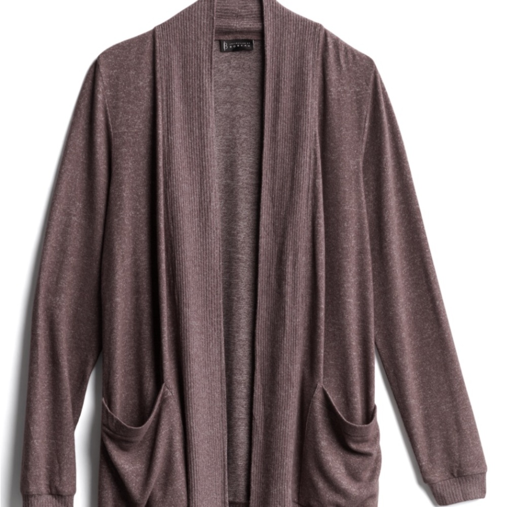 Bobeau Pink Open Front Cardigan 1X